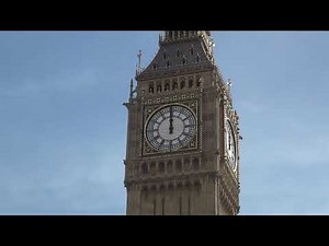 As regular as clockwork .Big Ben Chimes 12 noon