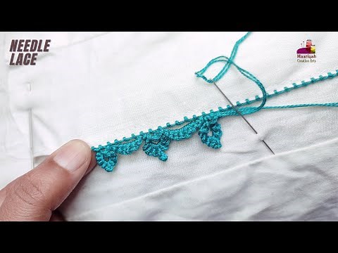 Hand Embroidery Lace Using Basic Needle & Cotton Thread | Randa Lace Design Beginners Work 960