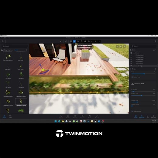 Plant trees in Twinmotion #architecturalvisualization #architecture #corporatedesign