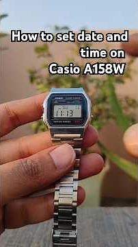 Casio A158W digital watch - How to set date and time? #digitalwatch #casioa158w #casiowatches
