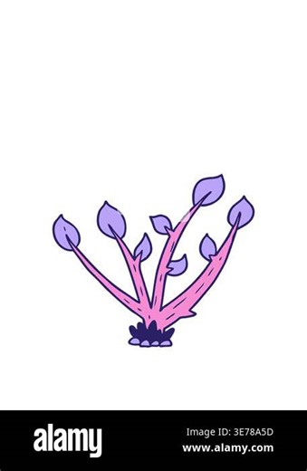 stretching up animation of cartoon sprouting plant Stock Video Footage - Alamy