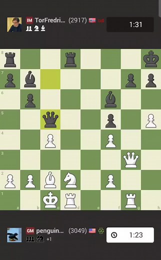 Torfredri(2917) VS Penguin(3049)🔥😱💥😱🔥💥😱💥💥#chessmemes #chesslover #chesspuzzle #chessman #chesstok #chessmaster #chess #chesscom #chesstiktok
