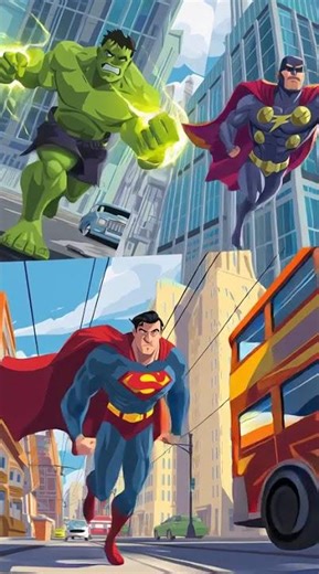 Superheroes Using Special Powers To Stop Crime