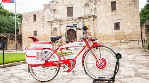 Iconic red bike from 1985's Pee-wee's Big Adventure now at The Alamo