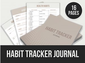 Digital Habit Tracker Journal: Weekly/monthly Planner (PDF) - Etsy Australia