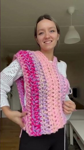 DIY Chunky Vest: Crocheting with Scrap Yarn Tutorial with @crochetbykri