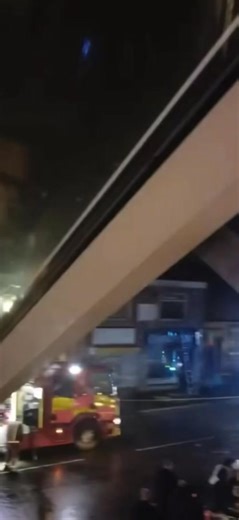 Seven people rescued from flats close to Yorkshire shopping centre Shocking footage shows fire crews attempting to extinguish a blaze which ripped through flats above shops in Yorkshire | Yorkshire Post