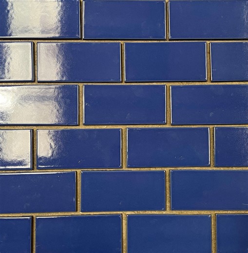 3x6 Blue Ceramic Subway Tile, Bath Backsplash Border (2 7/8" X 5 7/8") (10 Square Feet) - Etsy
