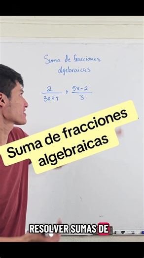 Suma de fracciones algebraicas #fraccionesalgebraicas #matematica #algebra #sumadefraccionesalgebraicas #simplificacionalgebraica