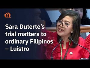 [FULL SPEECH] Luistro: Sara Duterte’s impeachment trial matters to ordinary Filipinos