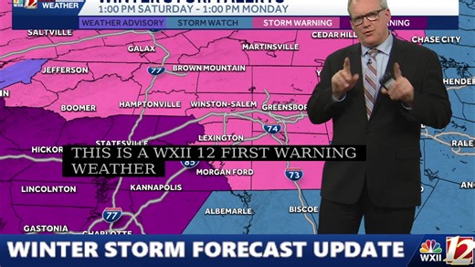 HAPPENING NOW: Major winter storm set to impact the Carolinas this weekend. Get the latest forecast update here. https://www.wxii12.com/article/north-carolina-winter-storm-forecast-tracker/70097445 | WXII 12 Weather