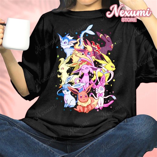 Evolutions T-shirt Stacked Shirt Print Shirt All Type Anime Gamer Gift for Fans - Etsy