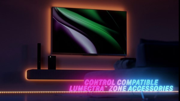 PowerA Lumectra 18FT RGB LED Light Strip with Control Remote, Music Sync Color Changing Light Strip