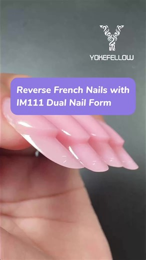 Reverse French Nails Using IM111 Dual Nail Form