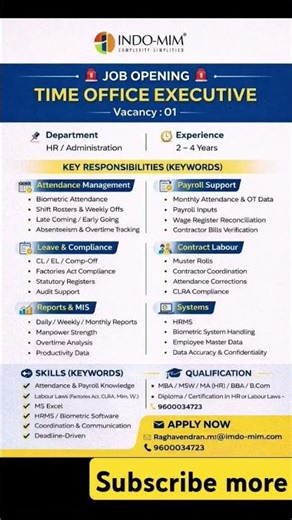 Company jobs in Chennai #jobsinchennai