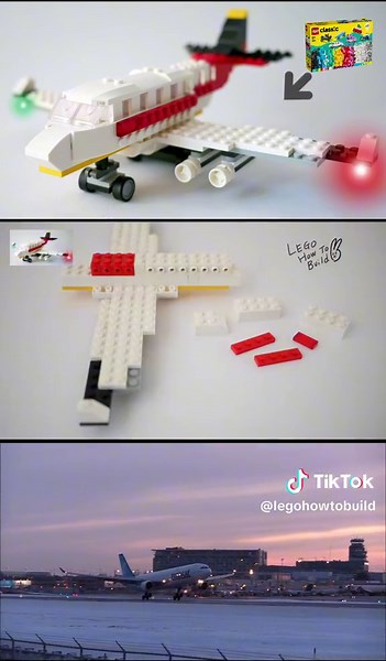 Let's build a big airplane using LEGO classic 11036 Creative Vehicles! 飛行機の作り方です。 #lego #レゴ #legotutorial #airplane #legotiktoker #toyslovers #legocity