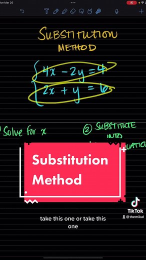 Solving Equations Using Substitution Method