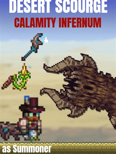 desert scourge in calamity infernum as summoner. #terraria #fyp #viral #calamity #gaming