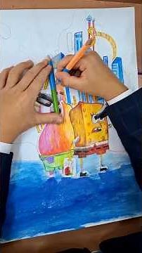 Amazing SpongeBob and Patrick Drawing | Easy Art for Beginners #shorts