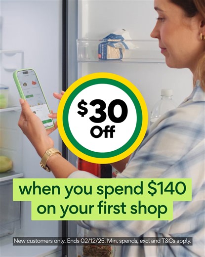 Enjoy $30 off and free delivery on your 1st online shop | Woolworths