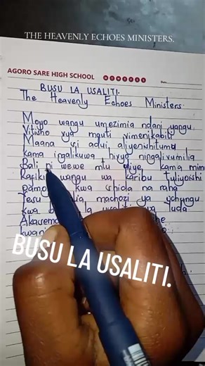 BUSU LA USALITI by @THE HEAVENLY ECHOES MINISTERS. @Michira❤️ @LESLEY @kopiyo Elly @⚡Ruth🖤🤎 @habibi stesh🇰🇪❤️🇺🇸 @Wakili_CJ @navy Boaz @NAOMIE25 @Abbygaelle💜 @Aposhee 💗💜