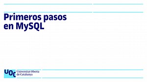 Primeros pasos en MySQL