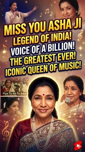 Miss You Asha Ji 🕊️ The Queen of Melody (1933–2026) #AshaBhosle