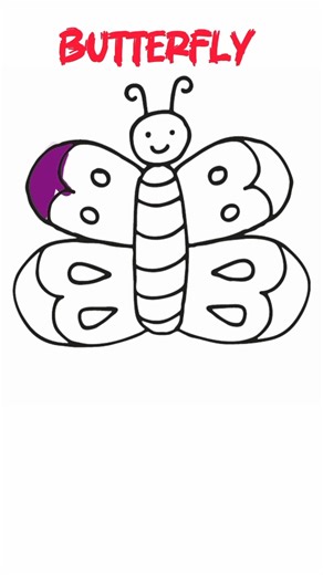 Let's Color a Butterfly 🦋✨ #drawing #art #art #coloring #painting #butterfly