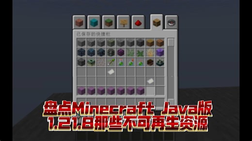 盘点Minecraft Java版1.21.8那些不可再生资源