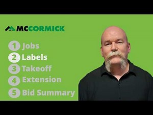 Step 2: Labels | McCormick Estimating Software
