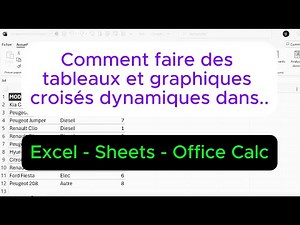 Comment faire tableaux et graphiques croisés dynamiques dans Excel / Sheets / Office Calc
