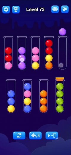 Ball Sort Level 73 Walkthrough Solution Android/iOS