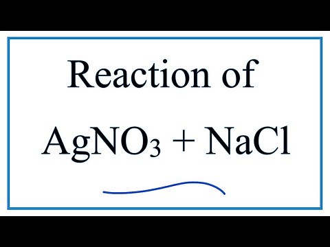 Reaction between AgNO3 and NaCl (Silver nitrate + Sodium Chloride)