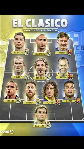 El clasico combined all time XI amazing team #football #futbol #fifa #soccer