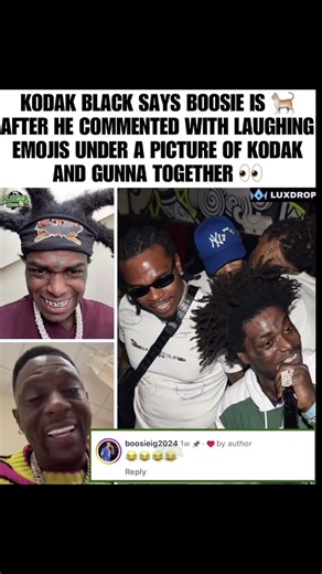 Kodak black reacts to boosie laughing at a photo of him and gunna 😂 #boosie #gunna #fyp #kodakblack