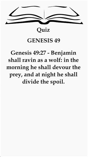 Benjamin: Wolf of Victory! 🐺⚔️ Genesis 49 Explained