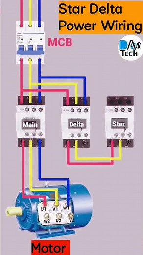 how to Star delta Motor power Connection