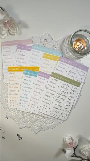 I love these mini weekday sticker sheets! Super useful in a calendar spread 💕 #diy #smallbusiness