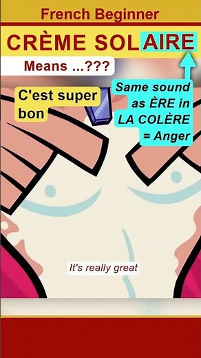 #fvvmini, CRÈME SOLAIRE means? (beginner),FVV French Video Vocabulary Mini video, Teen Titans Go!