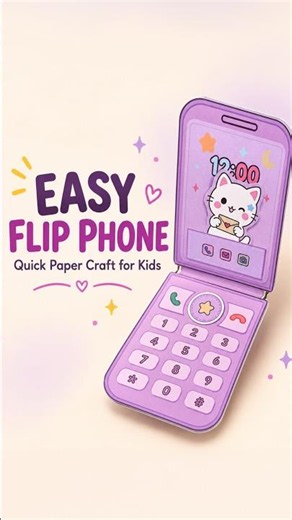 Easy Paper Flip Phone Craft for Kids (Tutorials) | Screen-Free Family Activity