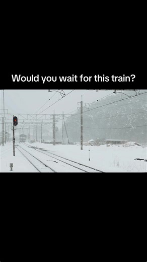Something about a short freight train in the snow just feels right ❄️🚆 Would you stop and watch this? #train #freighttrain #railroad #snowday
