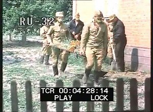 After the evacuation, this village was buried underground due to extreme contamination levels [ Chernobyl Exclusion Zone, 1987 ] | ChernobylX tours