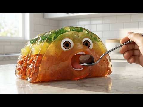 Feeding My Jiggly Jelly Taco 🌮🥄 ASMR AI