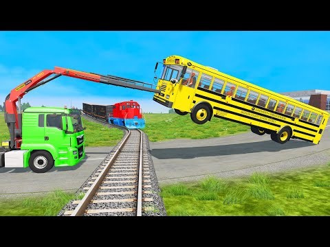 TRANSPORTING PIXAR CARS & FRUITS WITH COLORED & JOHN DEERE vs CLAAS vs TRACTORS - BeamNG.drive #962