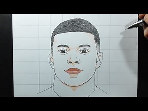 how to draw Kylian Mbappe