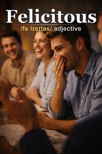 Felicitous meaning — Perfectly suited to the moment