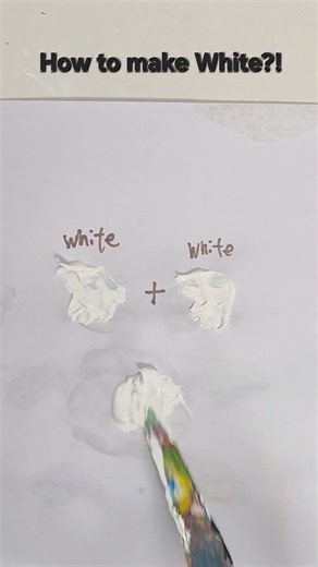 How to make White from just White + White ?! #oddlysatisfying #colormixing #white