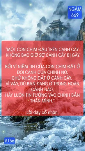 Niềm tin nằm ở chính bạn.#trietlysong #baihoccuocsong #phongthuy #caunoihay #conhanday