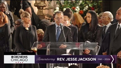 Jesse Jackson Jr. gives emotional eulogy at father Rev. Jesse Jackson's funeral at Rainbow PUSH