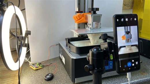 Simple Hack Lets Smartphone Take Resin Printer Time-Lapses
